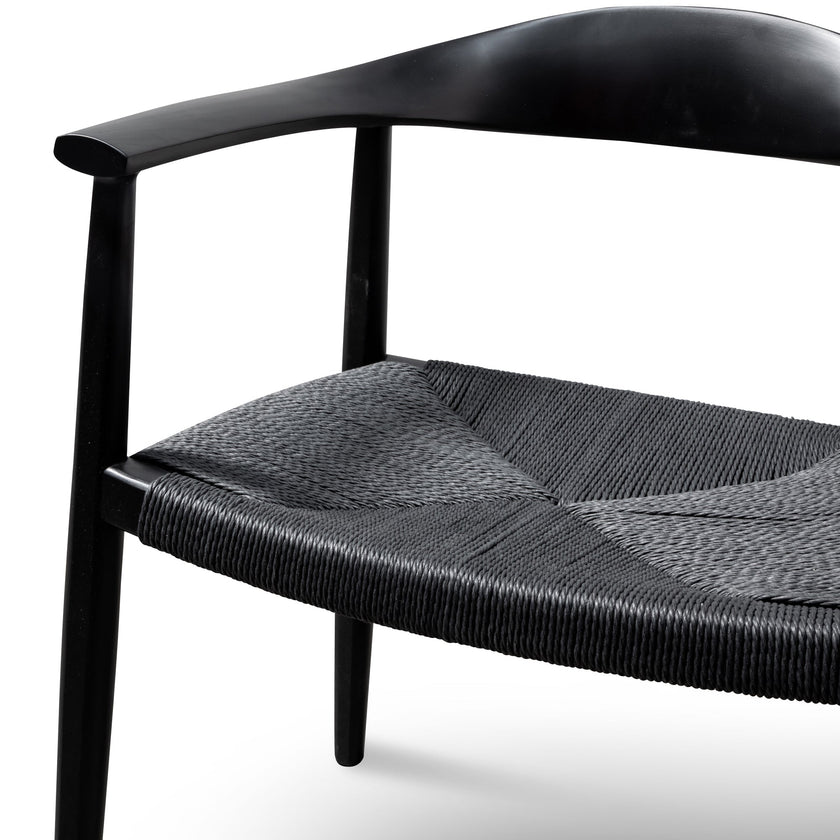 CDC6041-SD - Round Dining Armchair - Full Black (Set of 2) - Last one