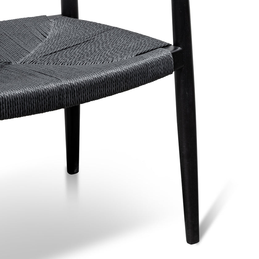 CDC6041-SD - Round Dining Armchair - Full Black (Set of 2) - Last one
