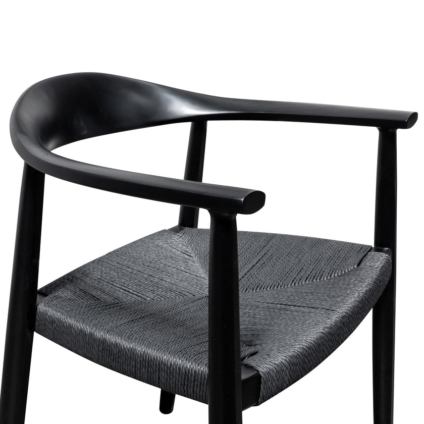 CDC6041-SD - Round Dining Armchair - Full Black (Set of 2) - Last one
