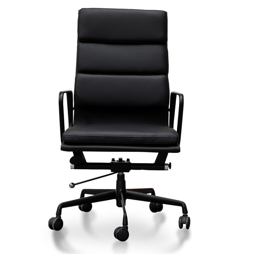 COC103 Low Back Office Chair - Black Leather