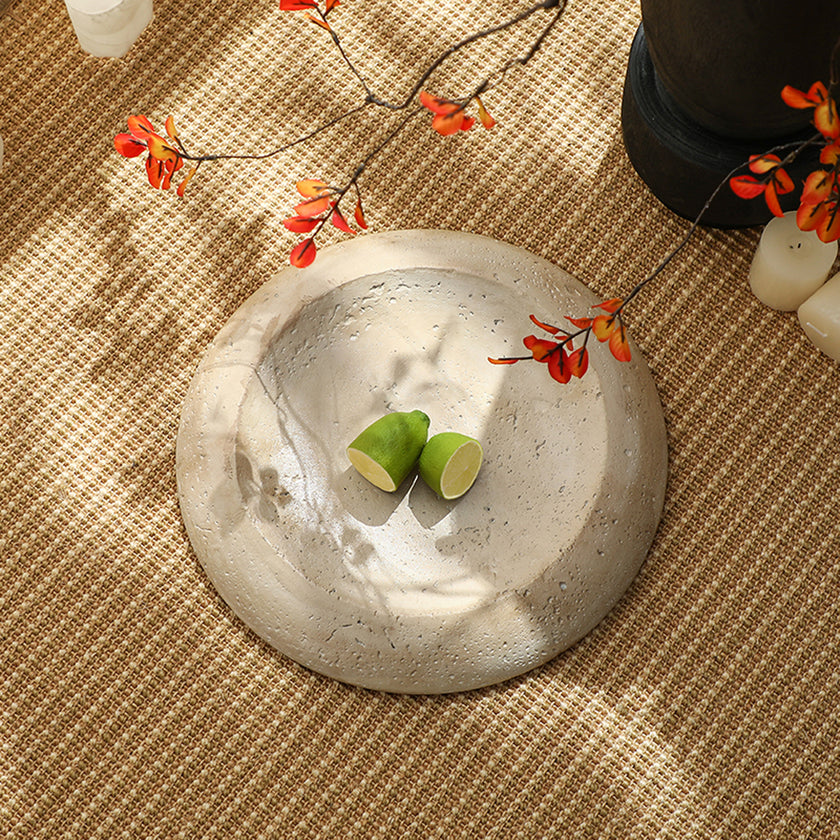 CAC10737-FC Travertine Flying Cake Plate