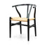 CDC125BLK-SD Dining Chair - Black - Natural Seat (Set of 2)