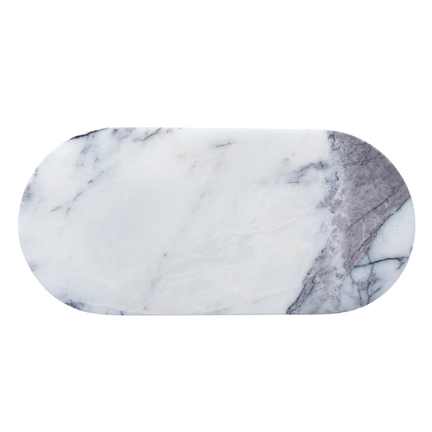 CAC10710-KM Natural Marble Tray - White