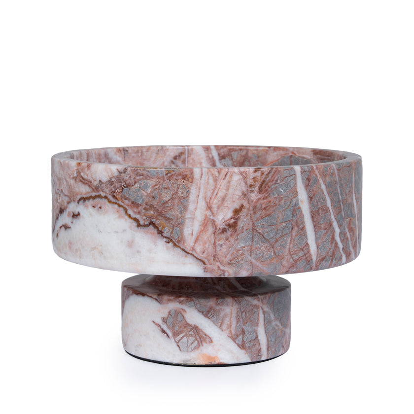 CAC10714-KM Round Marble Tray - Multicolor