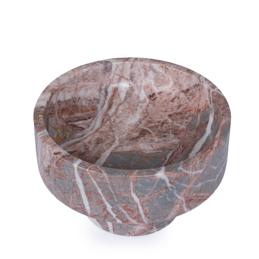 CAC10714-KM Round Marble Tray - Multicolor
