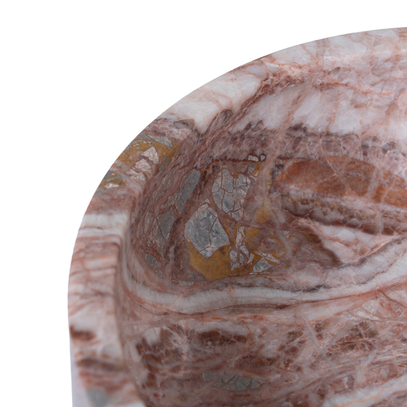 CAC10714-KM Round Marble Tray - Multicolor