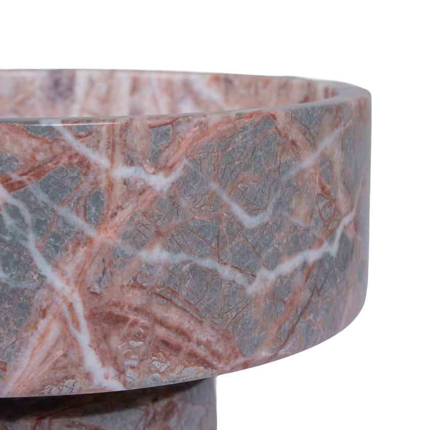 CAC10714-KM Round Marble Tray - Multicolor