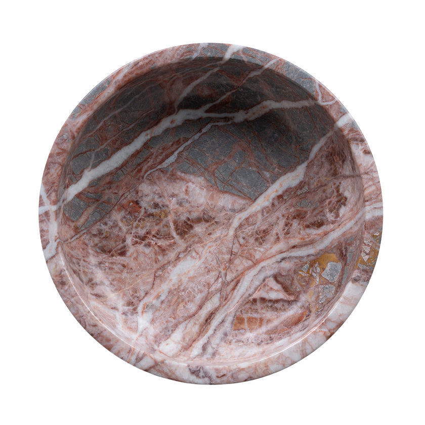 CAC10714-KM Round Marble Tray - Multicolor