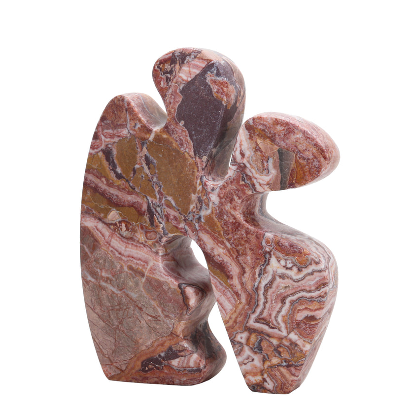 CAC10727-KM Carved Marble Accent Sculpture - Red Ochre
