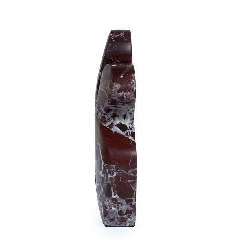 CAC10716-KM Carved Marble Accent Sculpture - Red Ochre