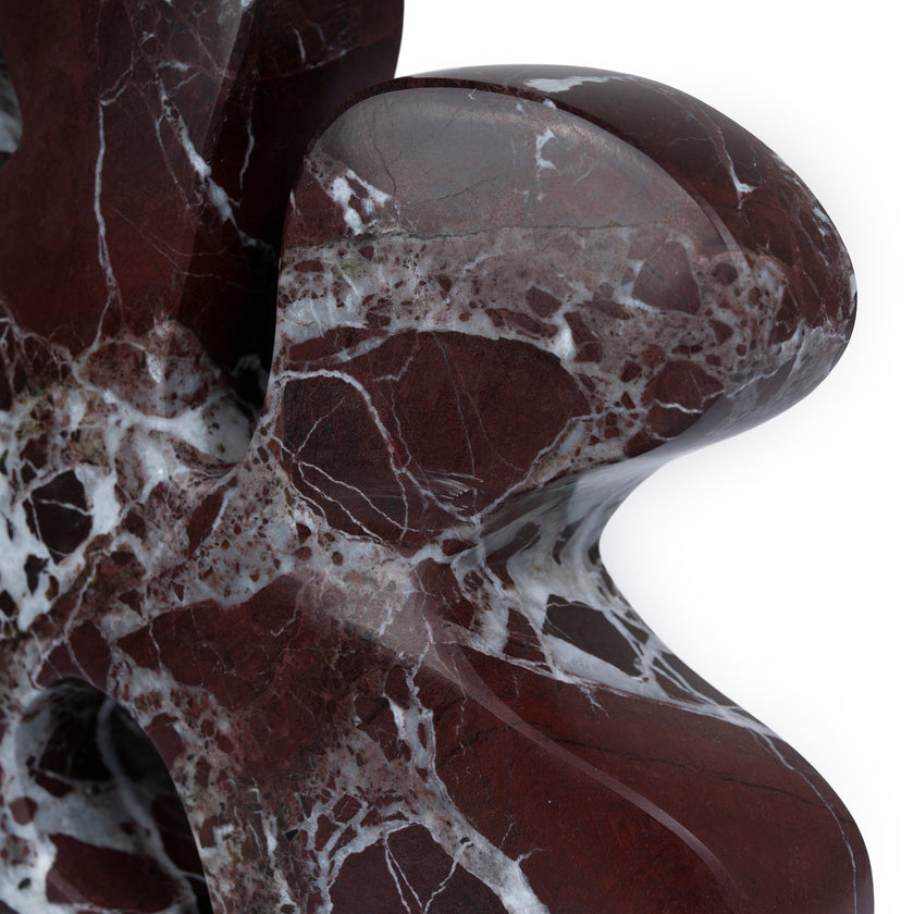CAC10716-KM Carved Marble Accent Sculpture - Red Ochre