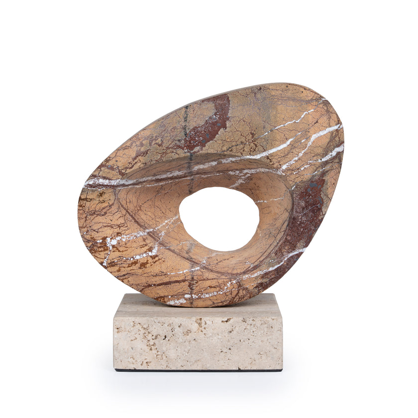 CAC10717-KM Halo Marble Sculpture - Coffee