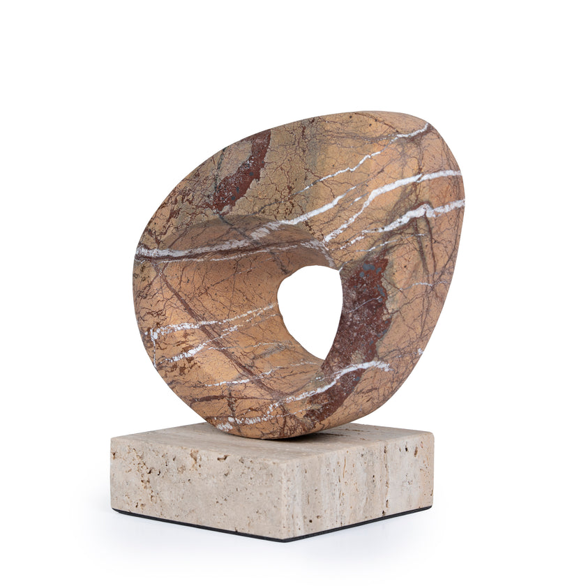 CAC10717-KM Halo Marble Sculpture - Coffee