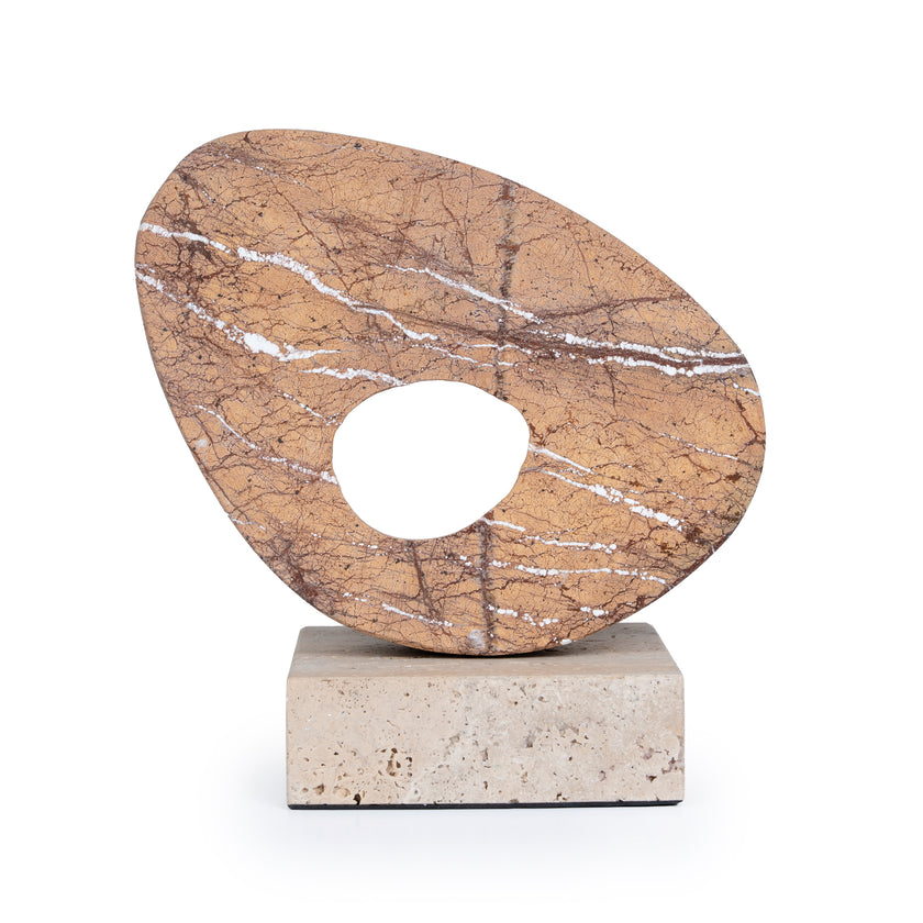 CAC10717-KM Halo Marble Sculpture - Coffee
