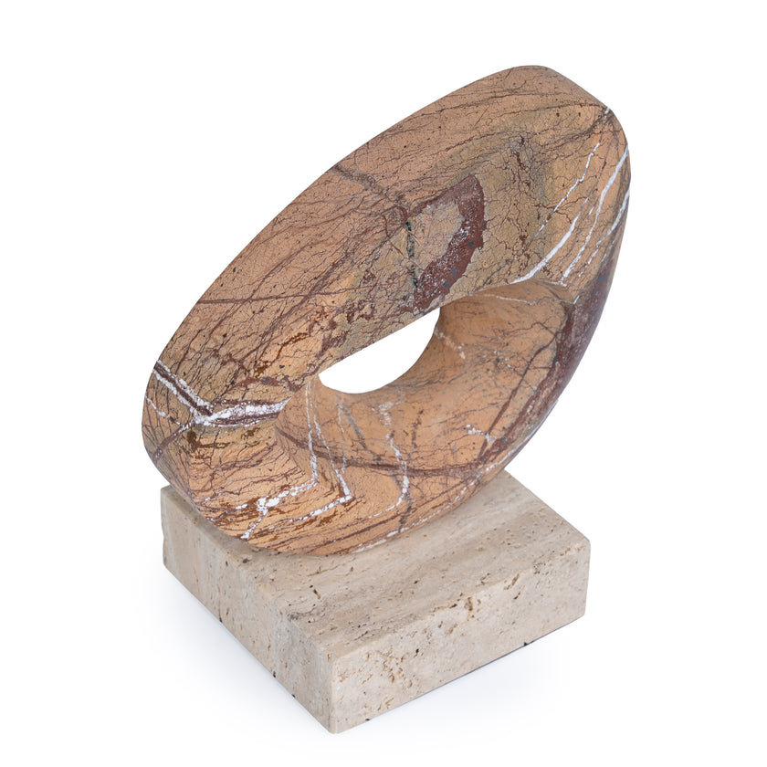 CAC10717-KM Halo Marble Sculpture - Coffee