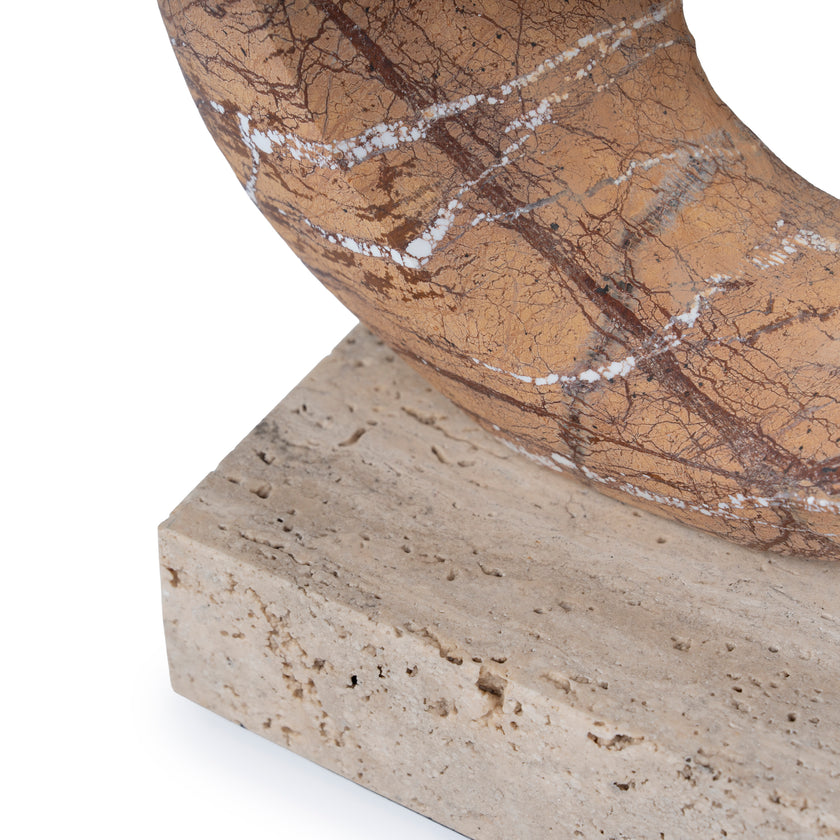 CAC10717-KM Halo Marble Sculpture - Coffee