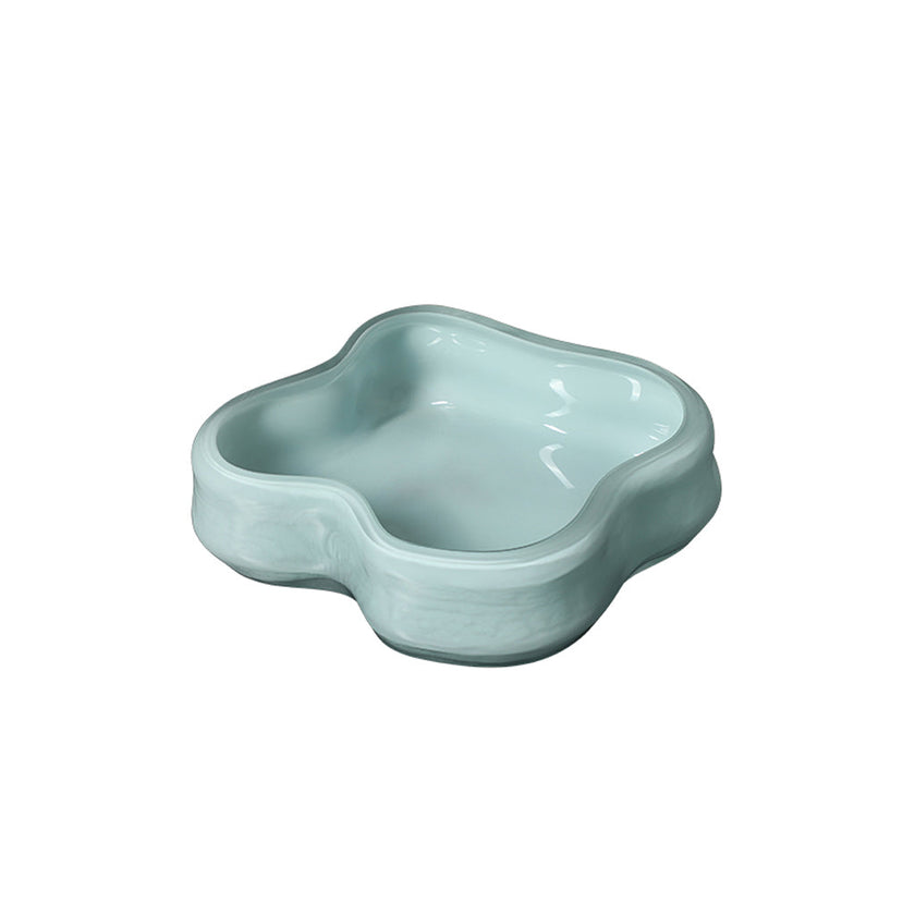 CAC10784-FC Glass Petal Plate B - Blue