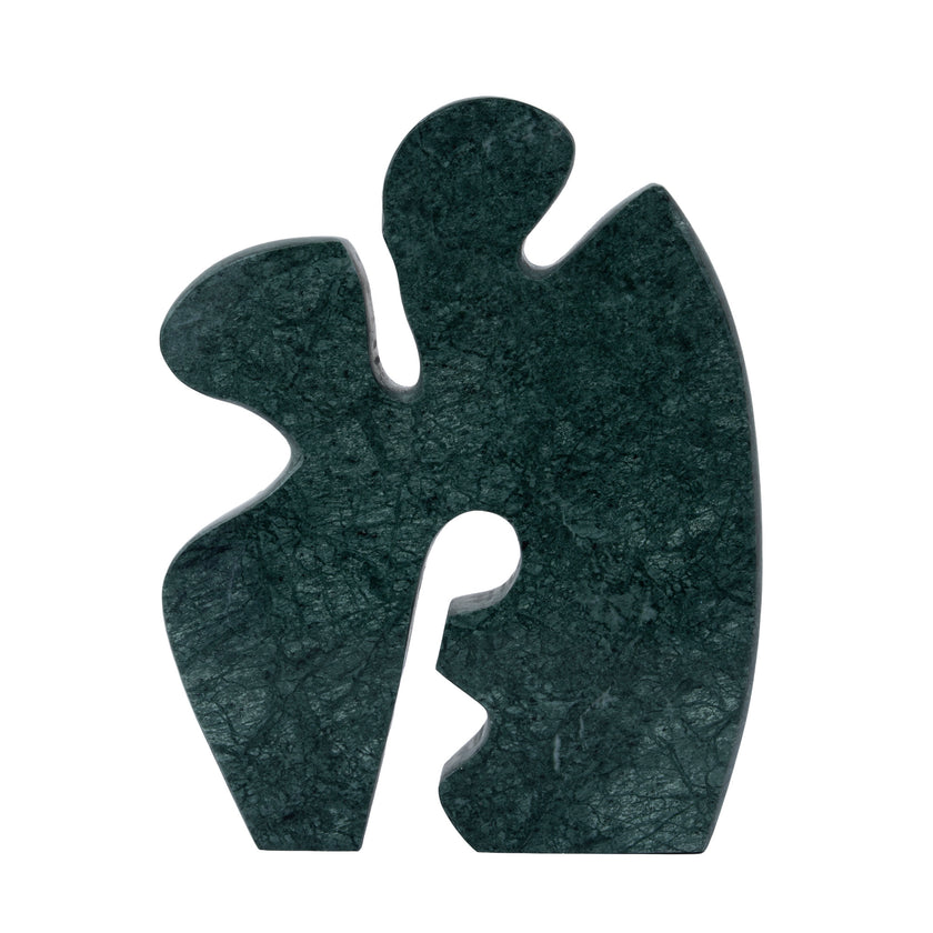 CAC12535-KM Carved Marble Accent Sculpture - Green