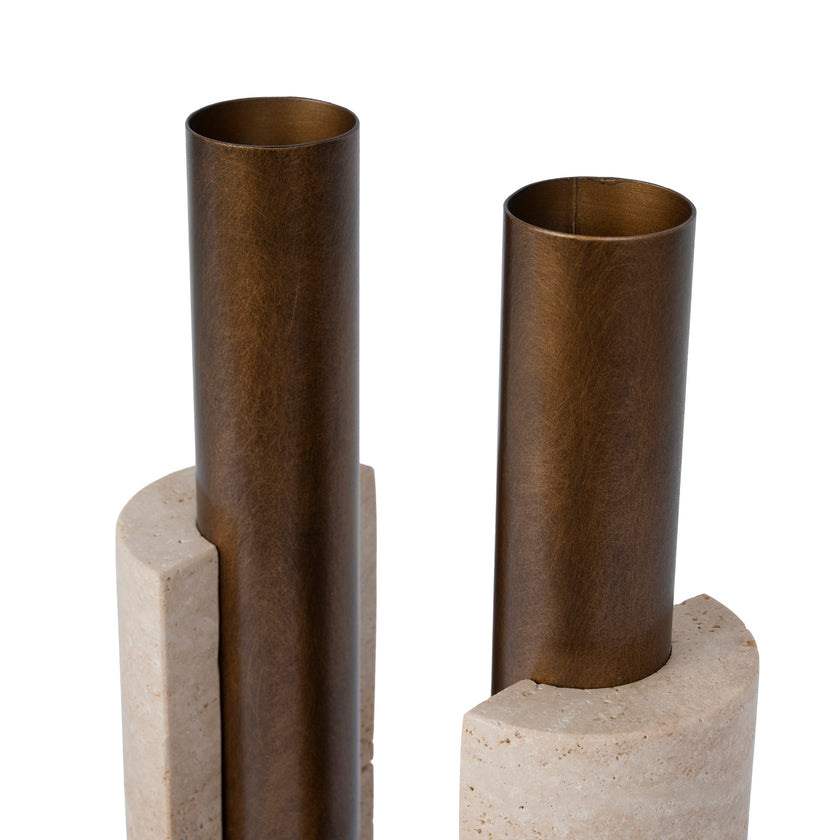 CAC12651-KM U-Shape Vase - Darkend Bronze