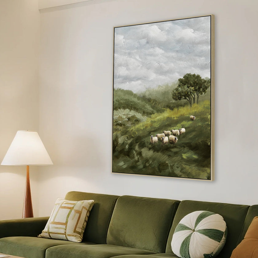 CAR12184-CLO 80 x 120cm Framed Canvas - Natural