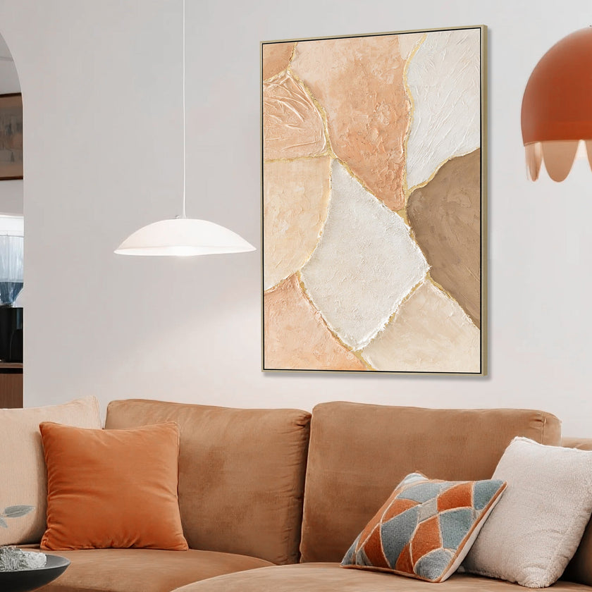 CAR12186-CLO 80 x 120cm Framed Canvas - Natural