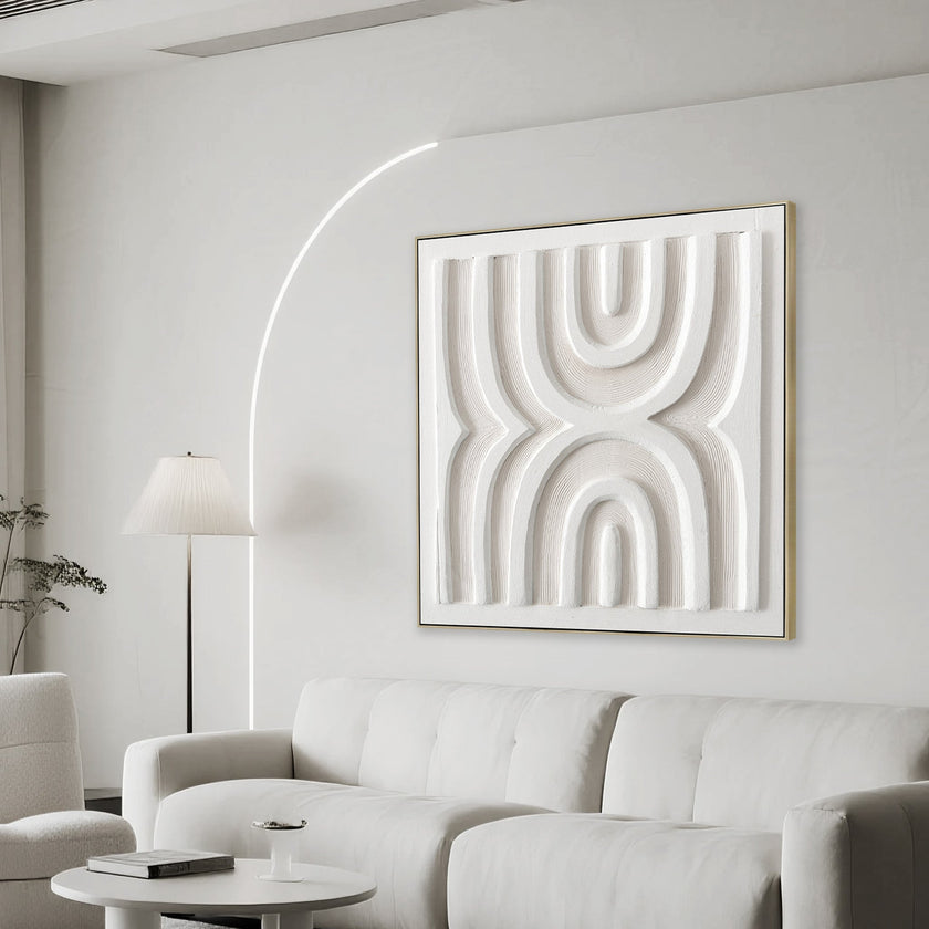 CAR12191-CLO 80 x 80cm Framed Canvas - Natural