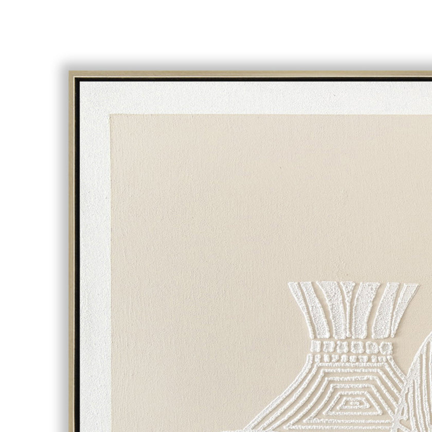 CAR12198-CLO 120 x 80cm Framed Canvas - Natural