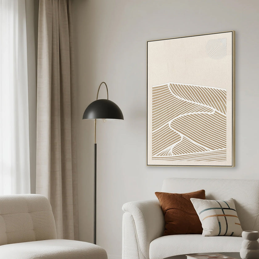 CAR12202-CLO 80 x 120cm Framed Canvas - Natural