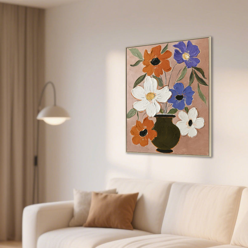 CAR12217-CLO 80 x 100cm Framed Canvas - Natural