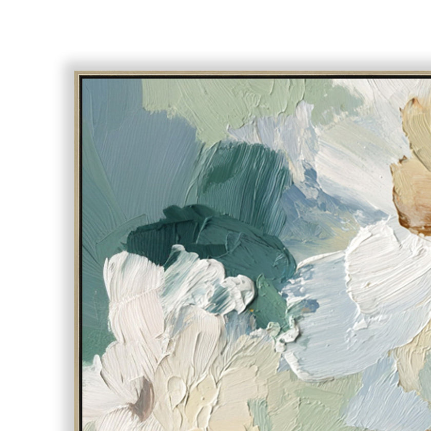 CAR12221-CLO 100 x 100cm Framed Canvas - Natural