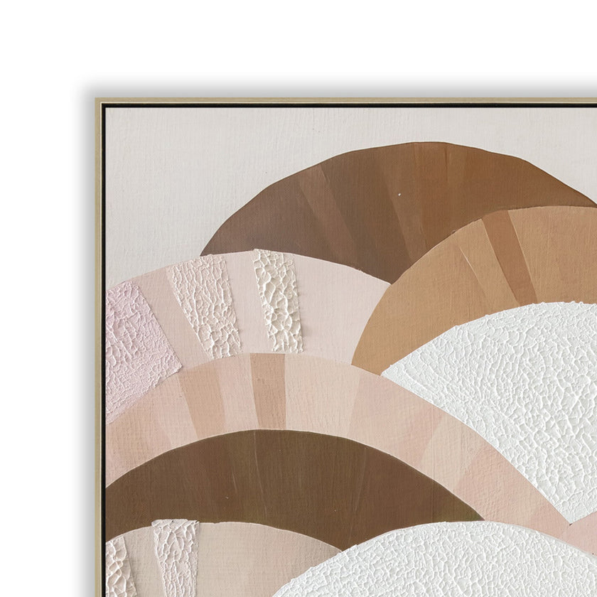 CAR12237-CLO 80 x 80cm Framed Canvas - Natural