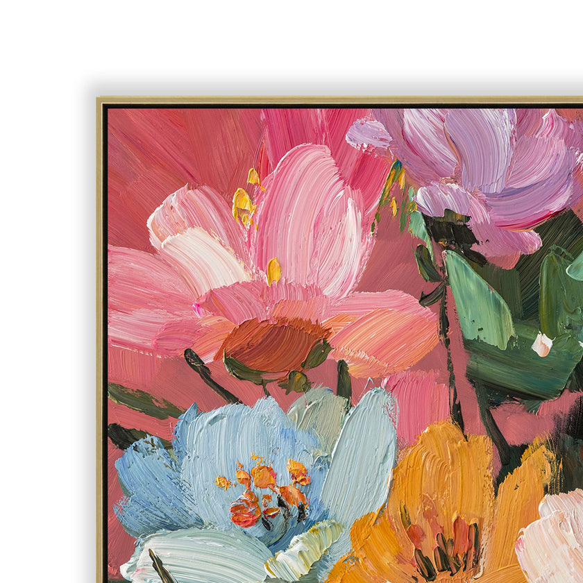 CAR12304-CLO 80 x 80cm Framed Canvas - Light Natural