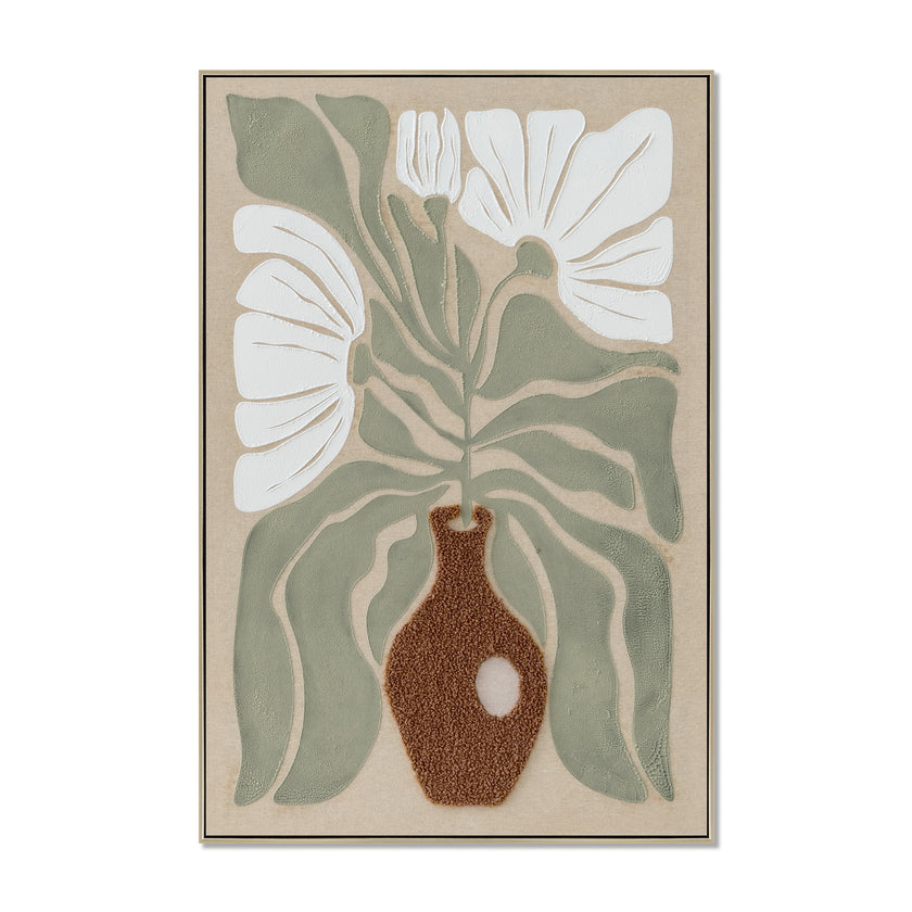 CAR12309-CLO 60 x 90cm Framed Canvas - Light Natural