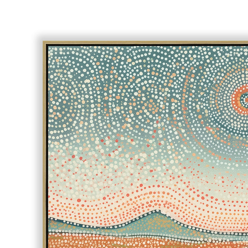 CAR12311-CLO 80 x 80cm Framed Canvas - Light Natural