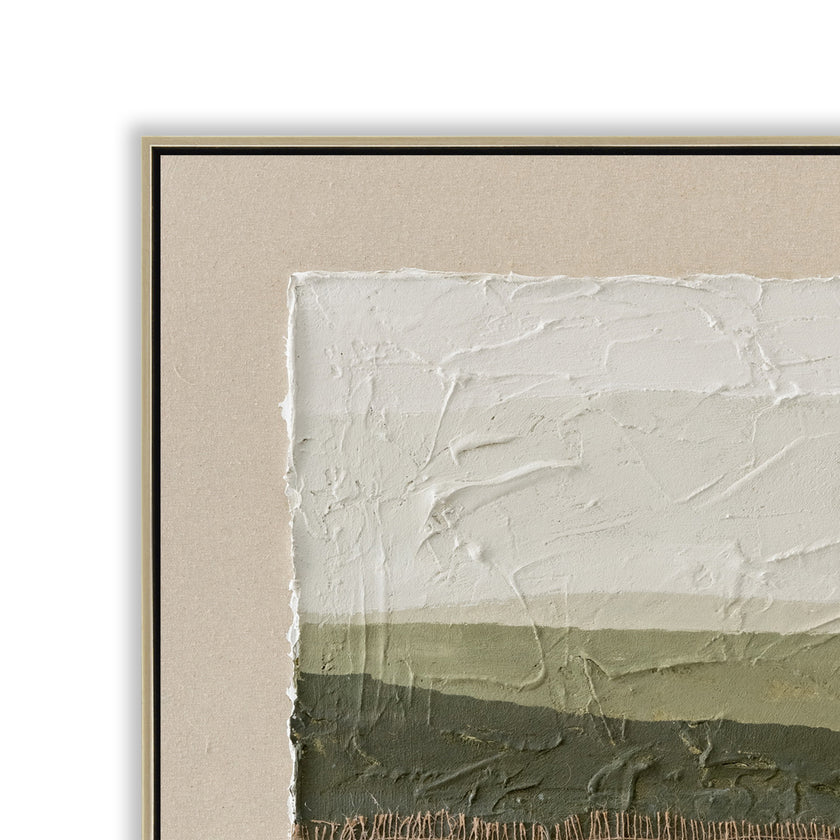 CAR12836-CLO 100 x 100cm Framed Canvas - Natural