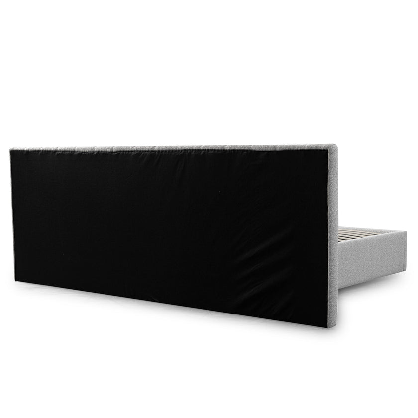CBD10052-MI Wide Base King Sized Bed Frame - Clay Grey with Storage
