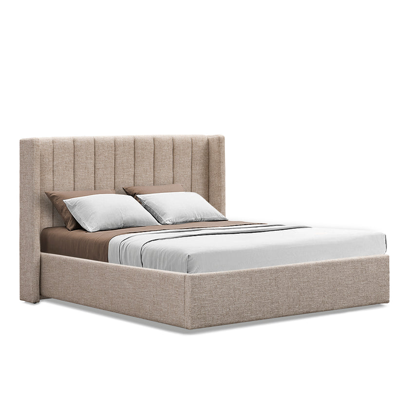 CBD10497-MI King Wide Base Bed Frame - Pale Beige