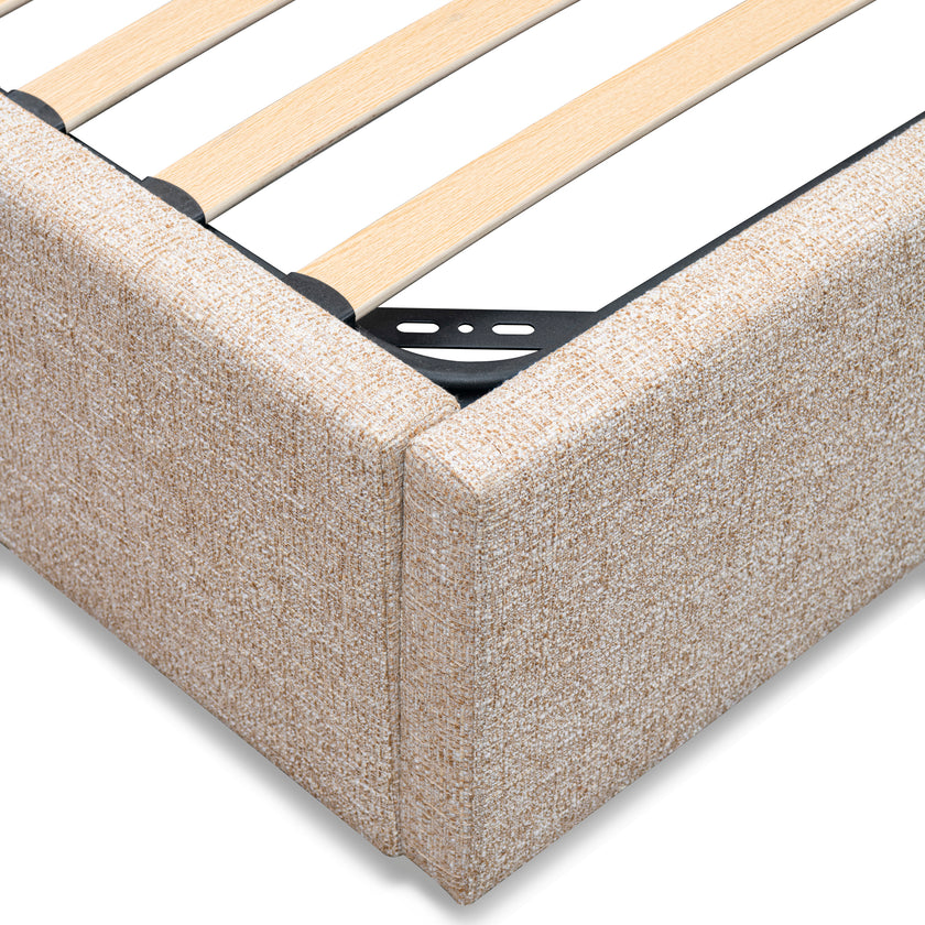 CBD10497-MI King Wide Base Bed Frame - Pale Beige