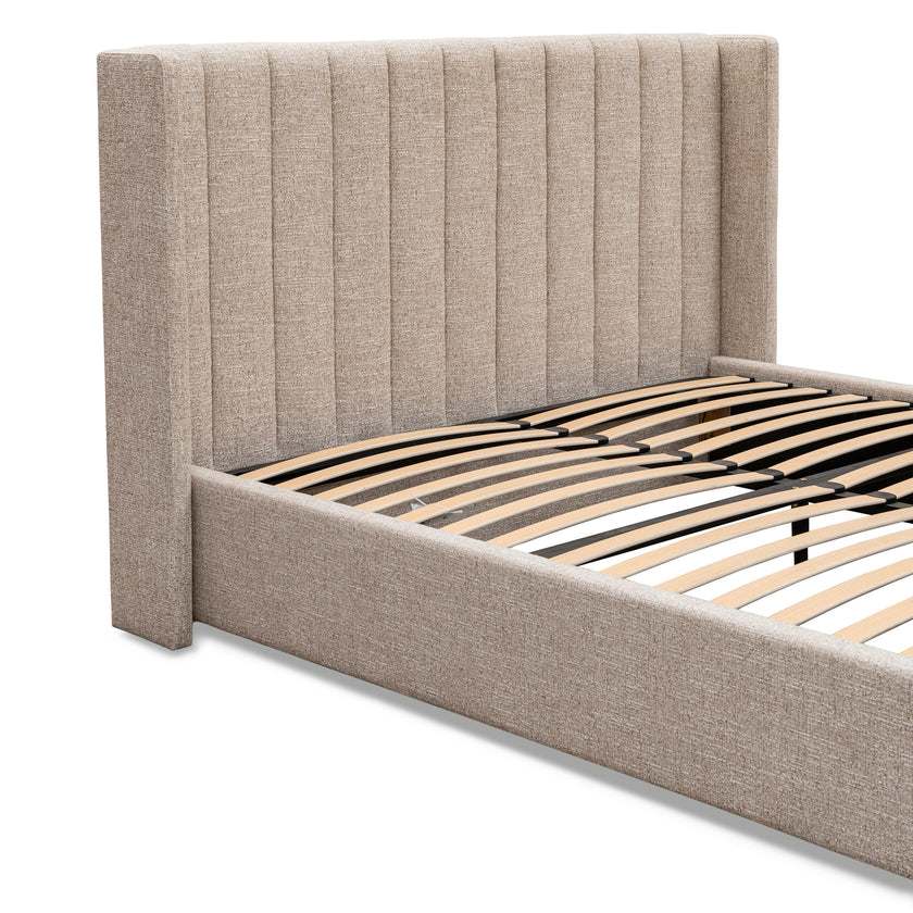 CBD10497-MI King Wide Base Bed Frame - Pale Beige