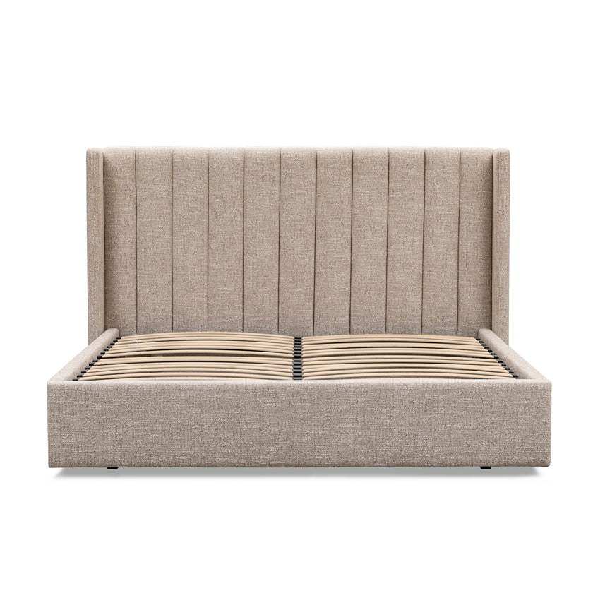 CBD10498-MI Queen Wide Base Bed Frame - Pale Beige