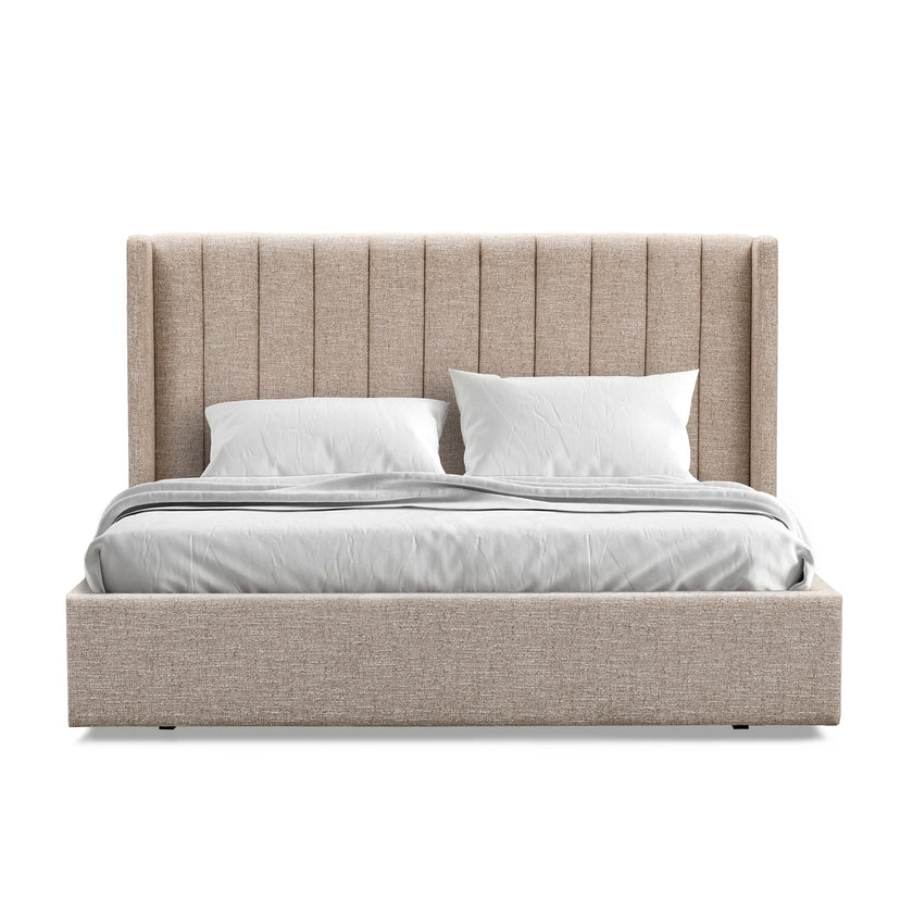 CBD10498-MI Queen Wide Base Bed Frame - Pale Beige