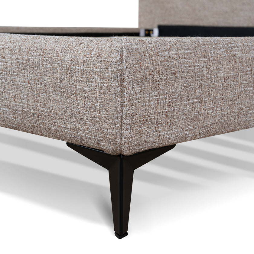 CBD10522-YO Fabric King Bed Frame - Stonish Beige