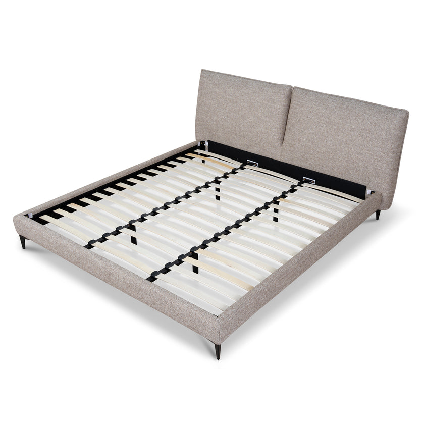 CBD10522-YO Fabric King Bed Frame - Stonish Beige
