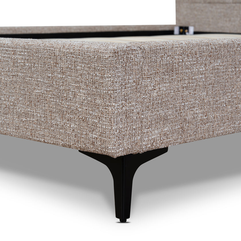 CBD10523-YO Fabric Queen Bed Frame - Stonish Beige