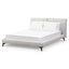 CBD8392-YO Fabric King Bed - Pearl Grey