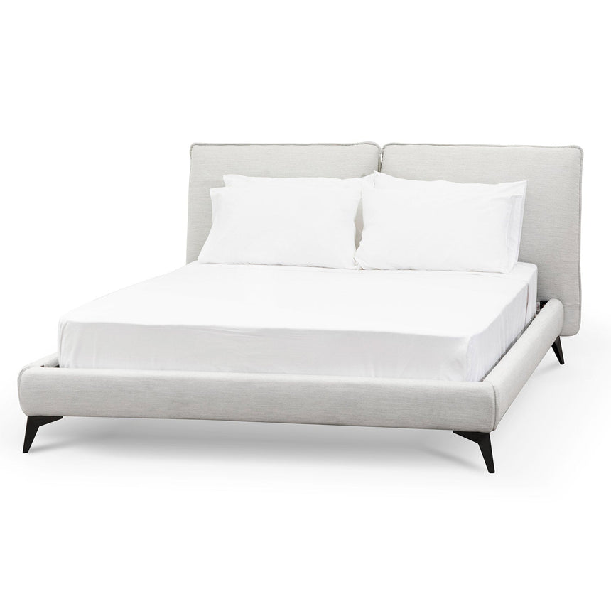 CBD8392-YO Fabric King Bed - Pearl Grey