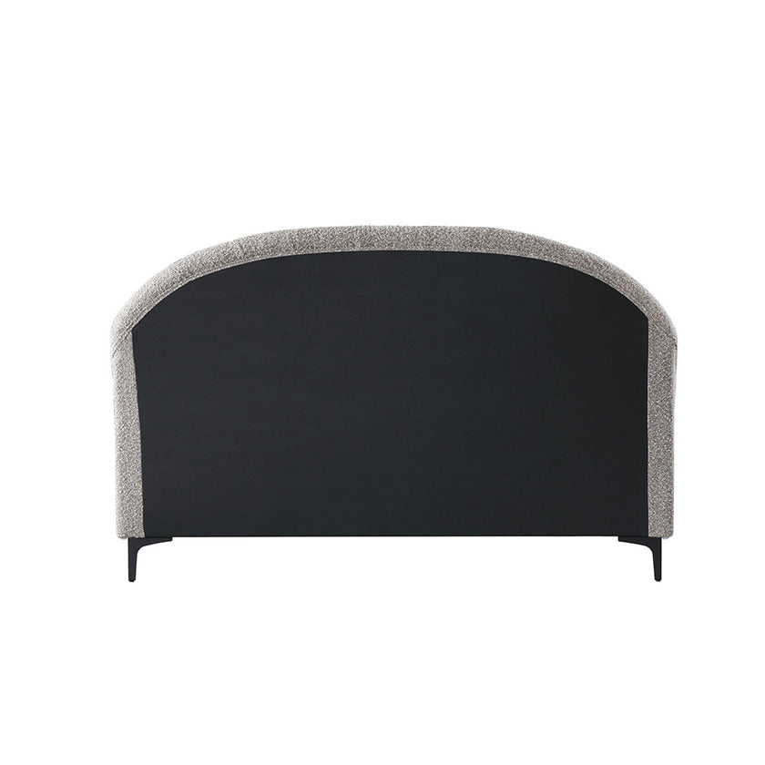 CBD8394-YO Fabric Queen Bed Frame - Olive brown boucle