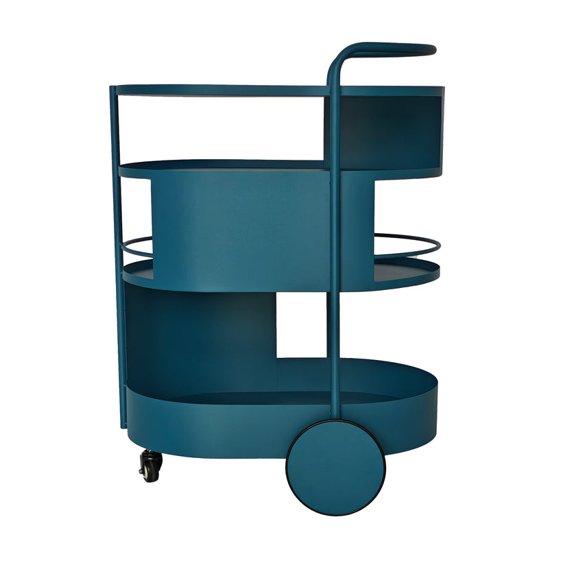 CBR12063-BC 63cm Bar Cart - Navy Blue