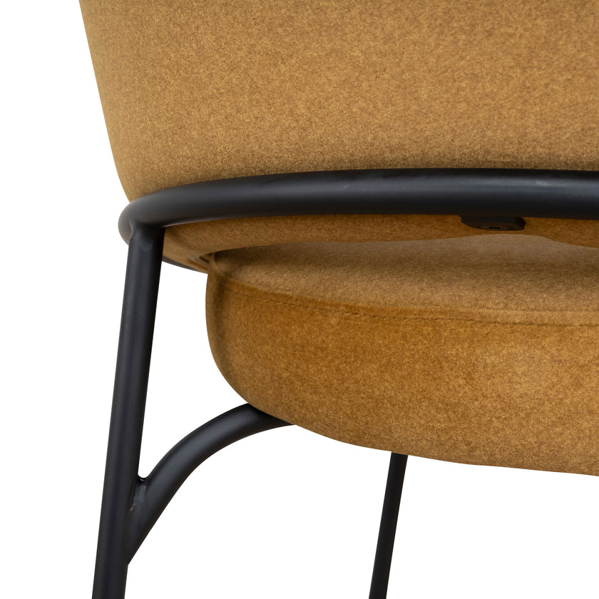 CBS10220-FH Black Bar Stool - Orange Gold Seat (Set of 2)