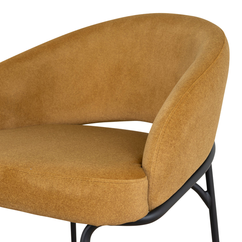 CBS10220-FH Black Bar Stool - Orange Gold Seat (Set of 2)